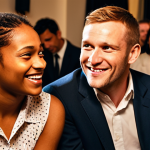 **

A diverse group of people engaged in a lively conversation. One person is actively listening with a warm smile, nodding and maintaining eye contact with the speaker. The overall atmosphere is supportive and understanding, highlighting the importance of non-verbal cues and active listening in empathetic communication. Soft, warm lighting enhances the sense of connection.

**